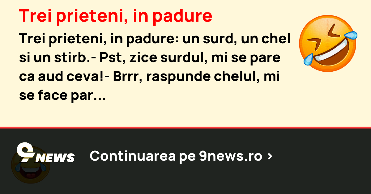 Trei prieteni, in padure