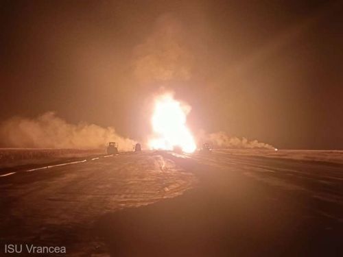 Explozie la magistrala de gaz din Călimănești, în Vrancea. A fost activat Planul roșu de urgență