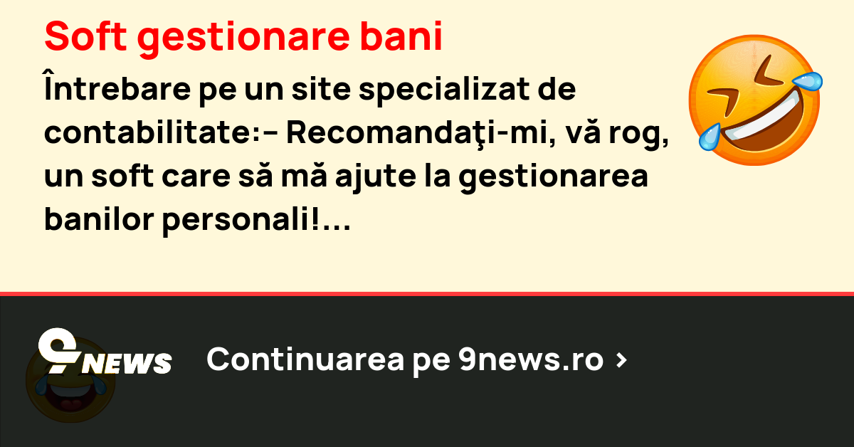 Soft gestionare bani