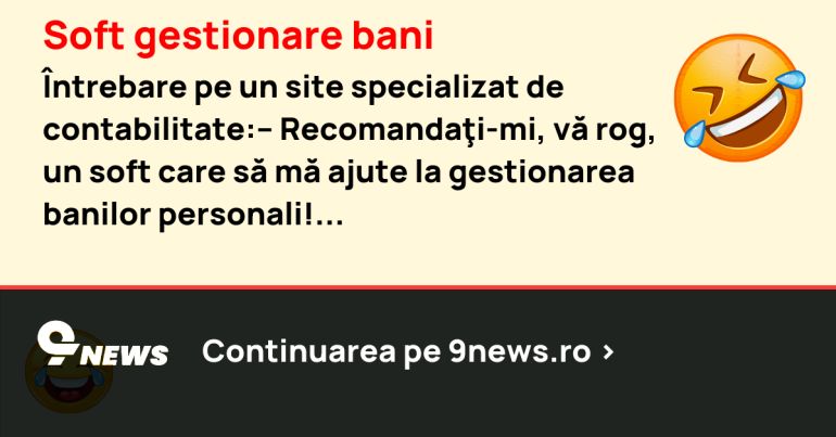 Soft gestionare bani