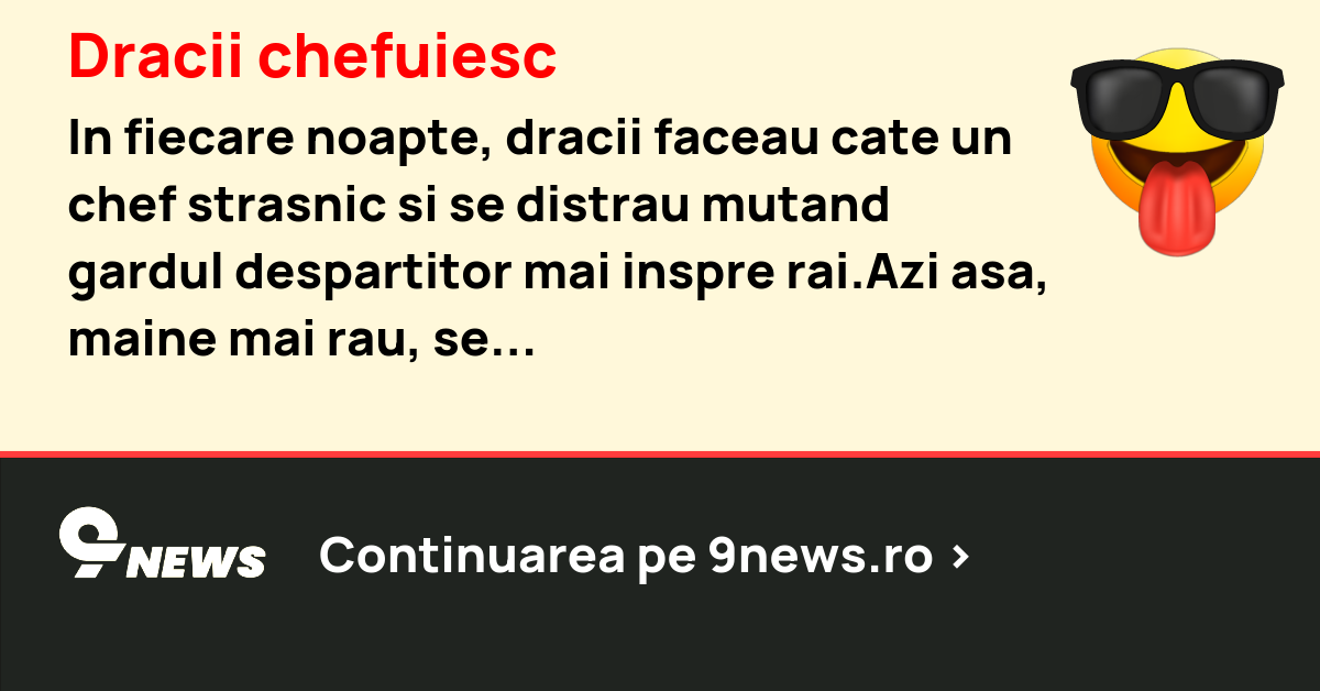 Dracii chefuiesc