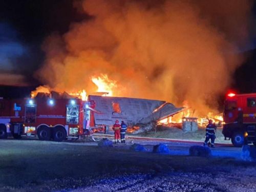 Incendiu puternic lângă Ferma Dacilor. Flăcările s-au extins pe sute de metri