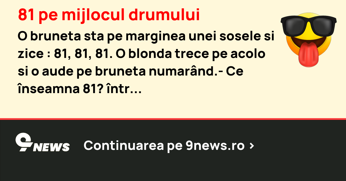 81 pe mijlocul drumului