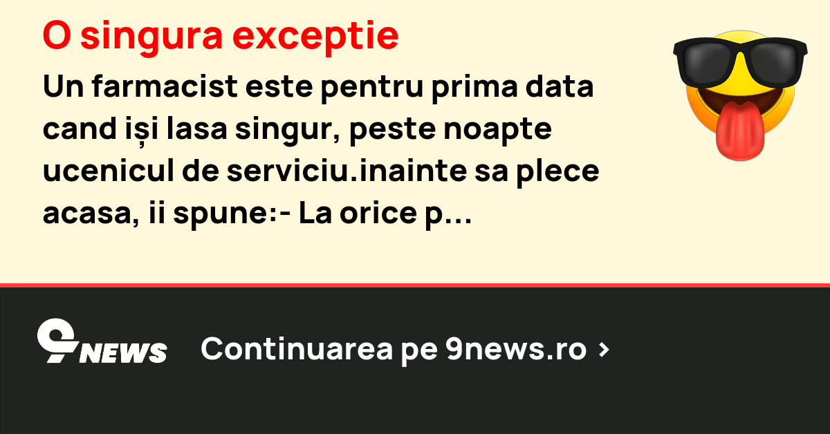 O singura exceptie
