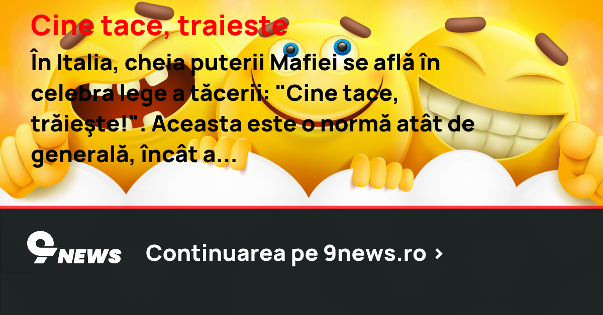 Cine tace, traieste