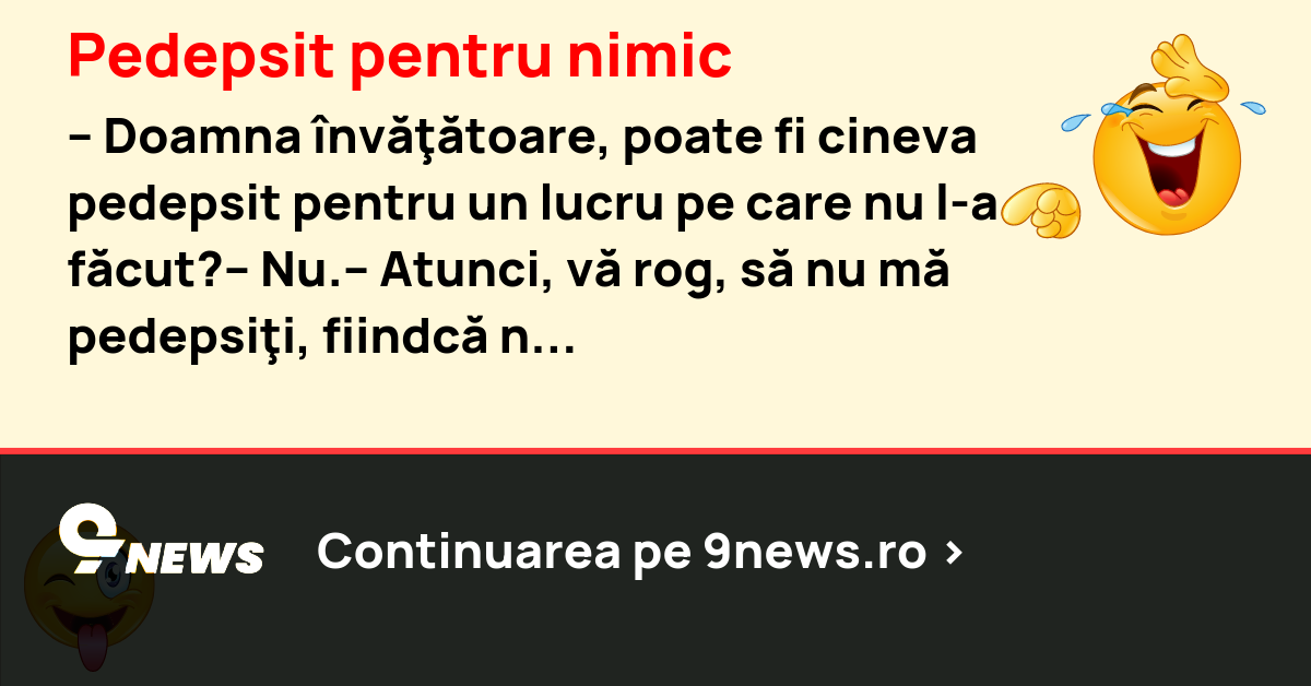 Pedepsit pentru nimic