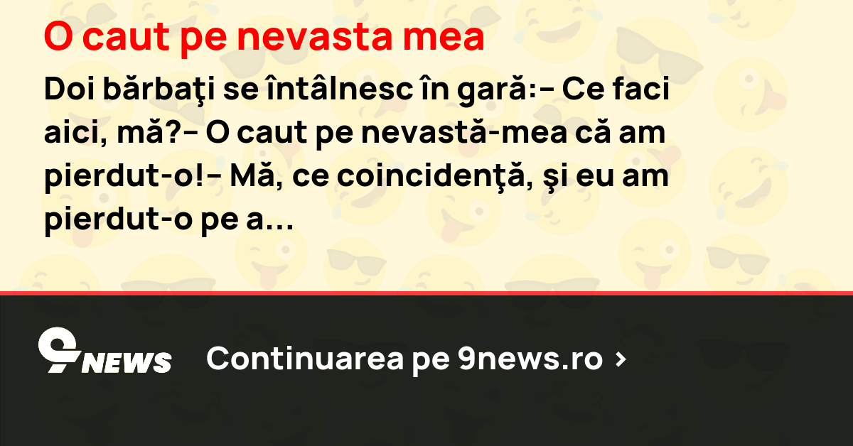 O caut pe nevasta mea