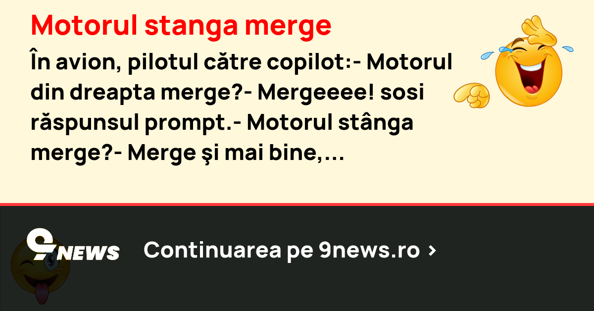 Motorul stanga merge