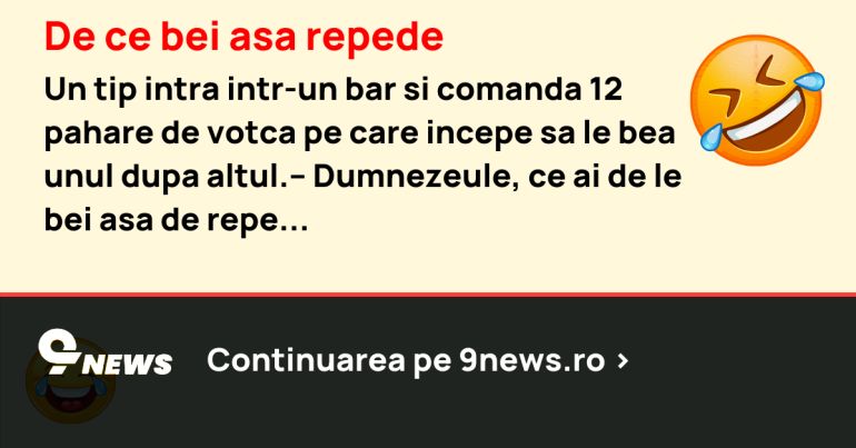 De ce bei asa repede