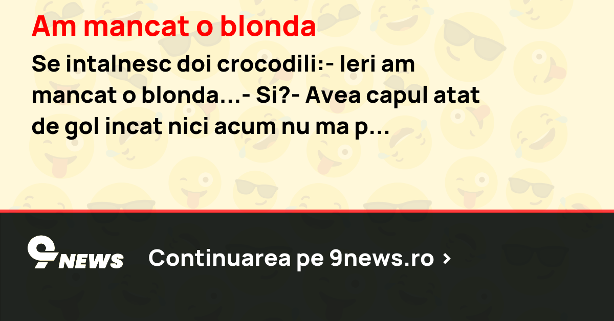 Am mancat o blonda