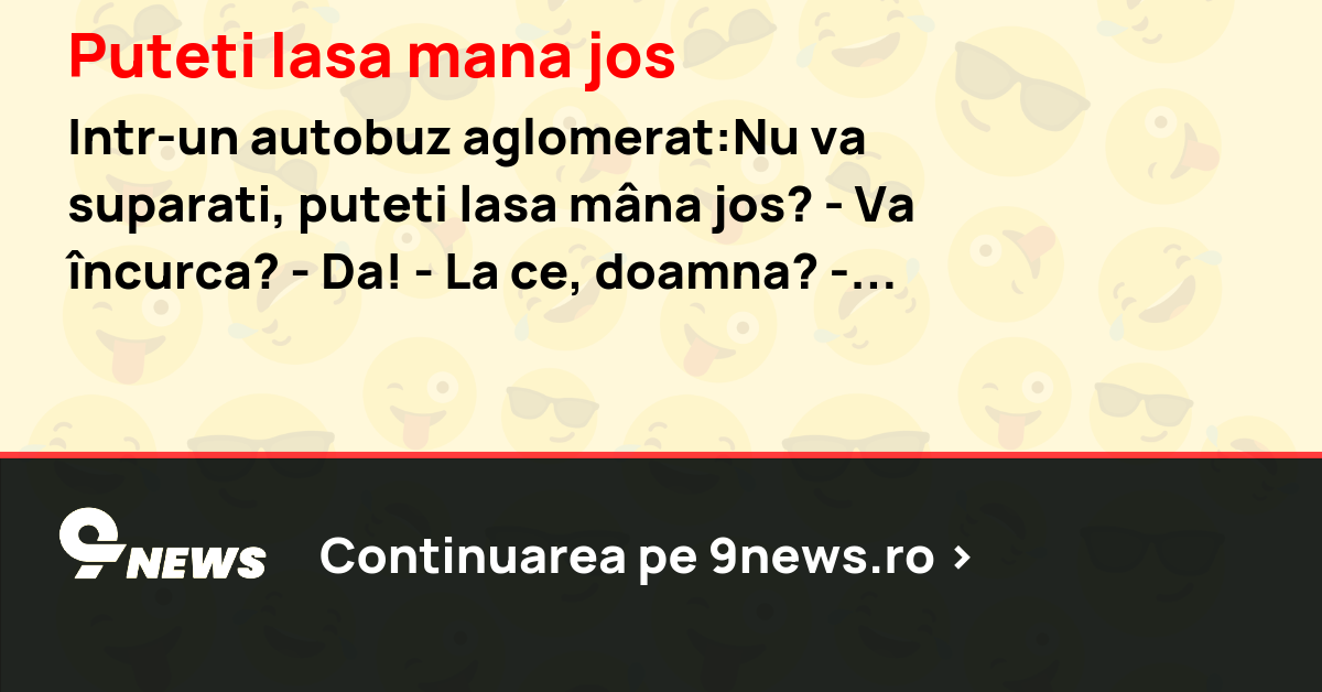 Puteti lasa mana jos