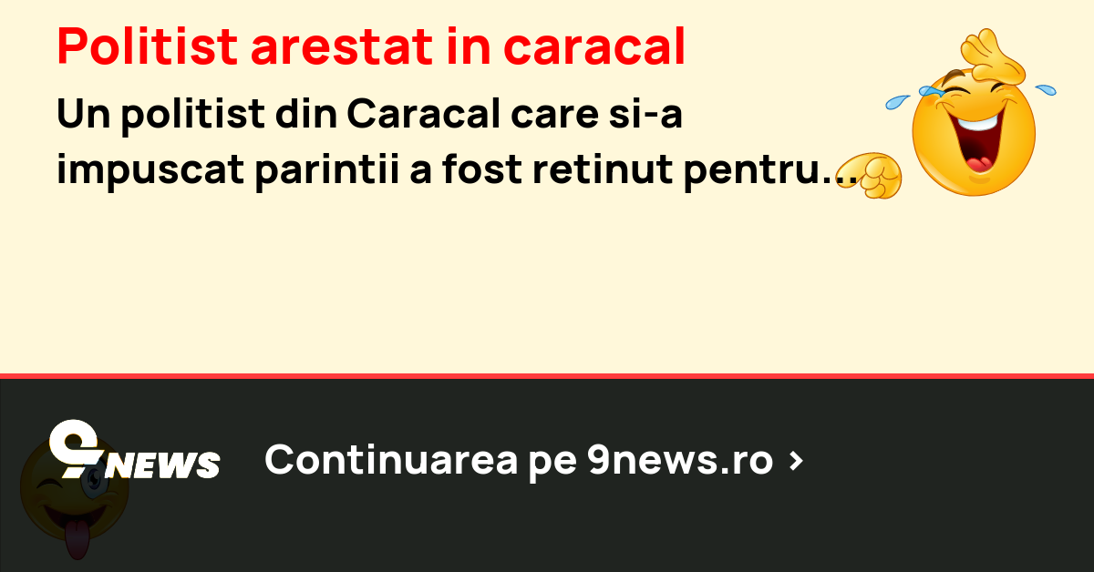 Politist arestat in caracal