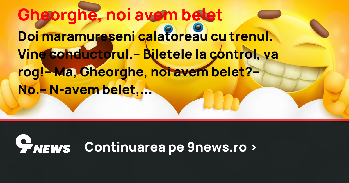 Gheorghe, noi avem belet