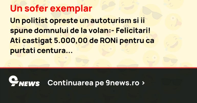 Un sofer exemplar