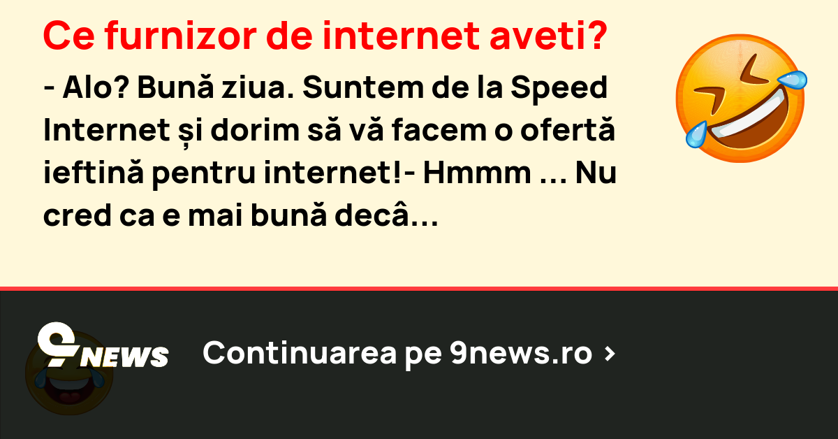 Ce furnizor de internet aveti?