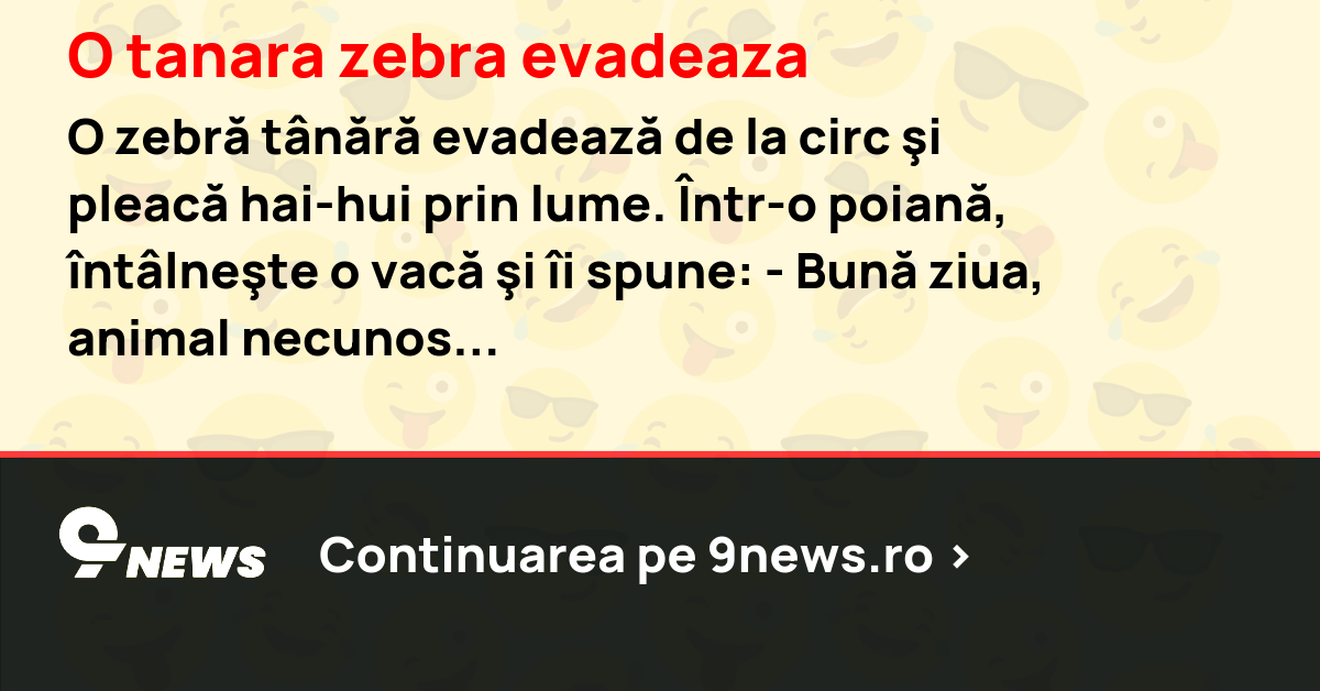 O tanara zebra evadeaza