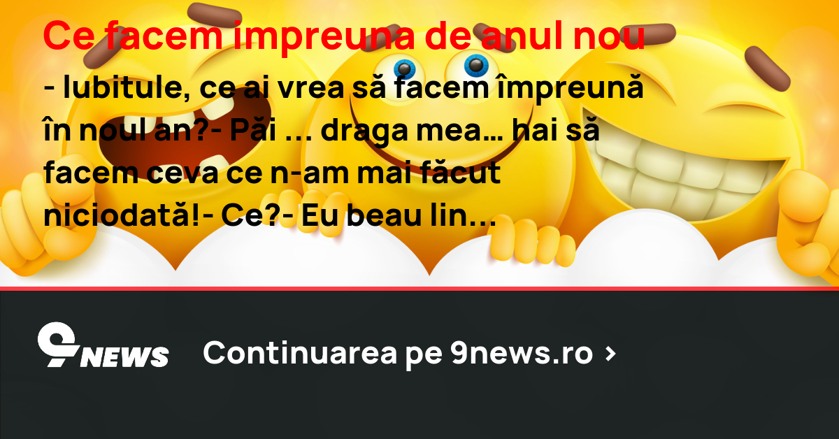 Ce facem impreuna de anul nou