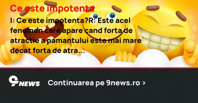Ce este impotenta