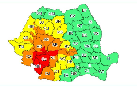 Prognoza ANM 12 - 25 iunie. Vor fi fenomene meteo extreme în România, în următoarele două săptămâni