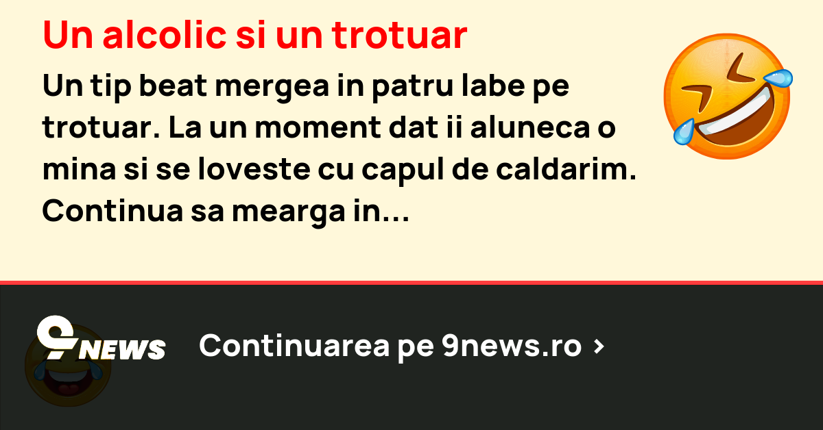 Un alcolic si un trotuar