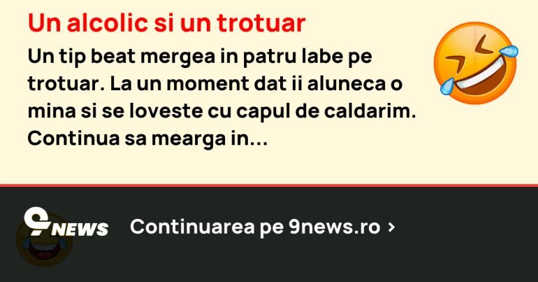 Un alcolic si un trotuar