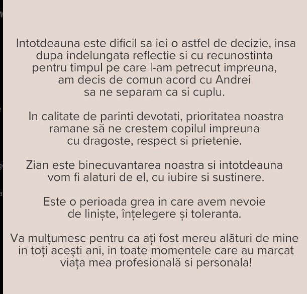 Ce mesaje a primit Ilinca Vandici, după ce a anunțat divorțul de Andrei Neacșu: „Acum șase luni dădeai sfaturi”