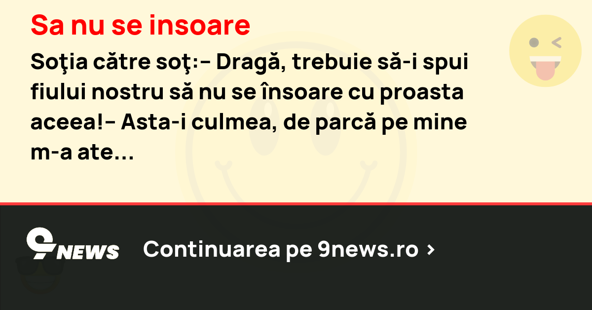 Sa nu se insoare