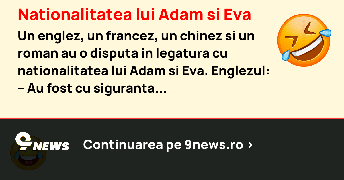 Nationalitatea lui Adam si Eva