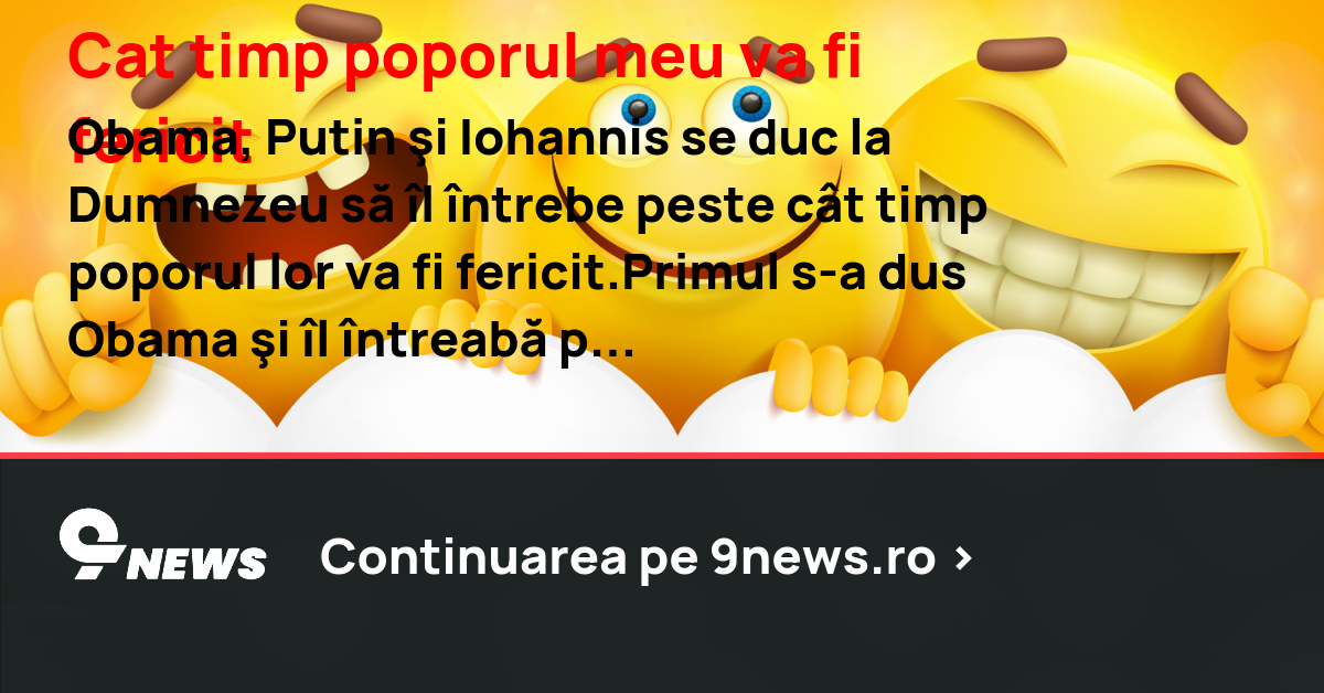 Cat timp poporul meu va fi fericit
