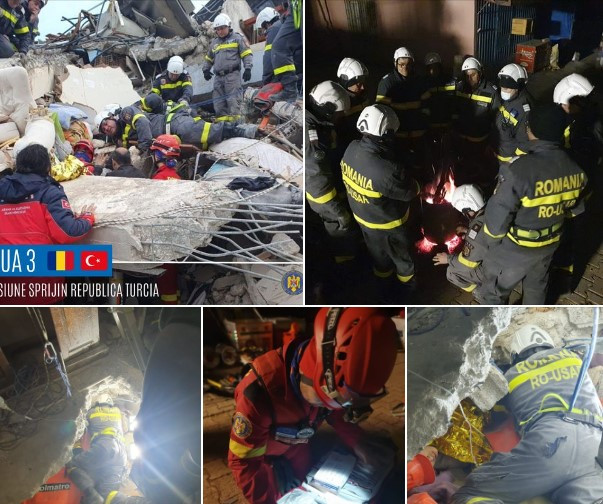 Cutremur Turcia: Pompierii români s-au chinuit 20 de ore să scoată un copil de sub dărâmături. Intervenția lor, îngreunată de un alt seism