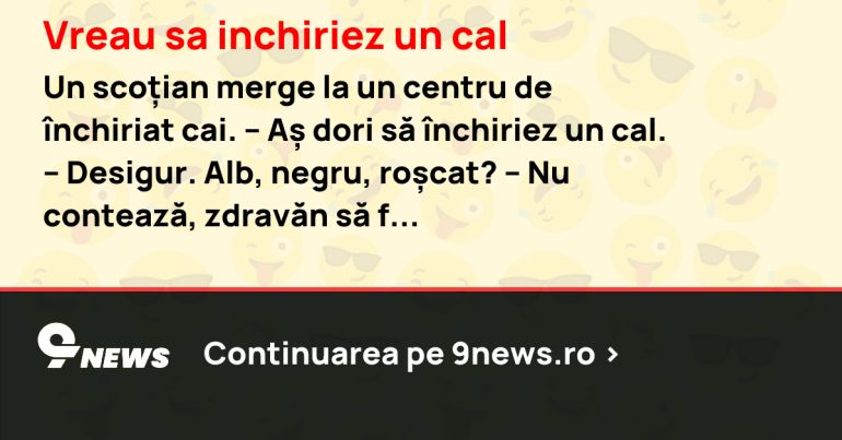 Vreau sa inchiriez un cal