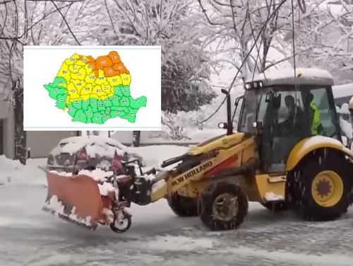 ANM: cod portocaliu şi cod galben de ninsori în jumătate de ţară