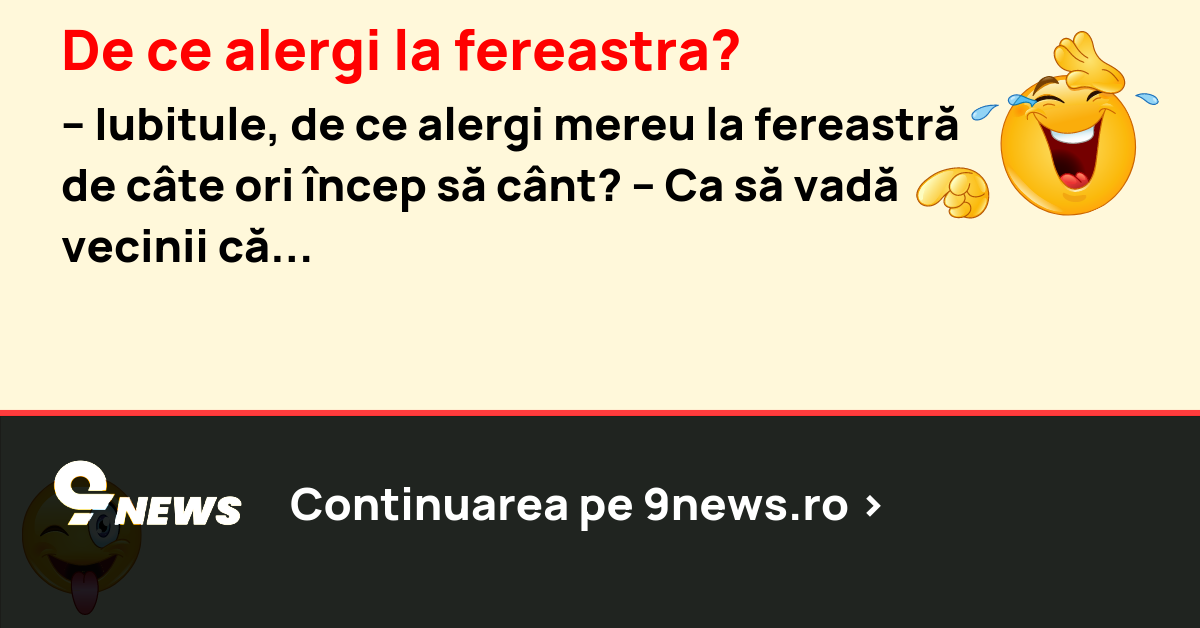 De ce alergi la fereastra?