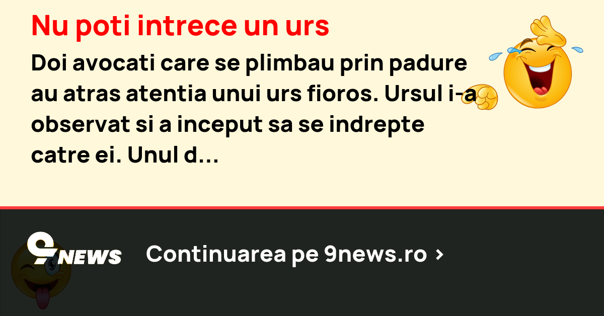 Nu poti intrece un urs