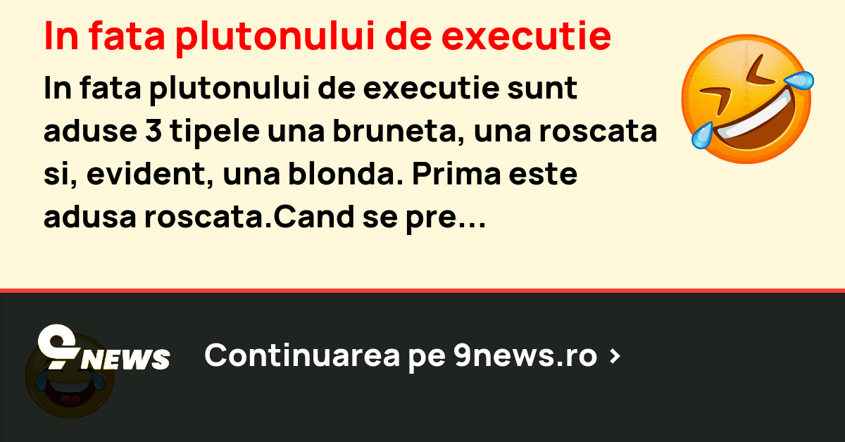 In fata plutonului de executie