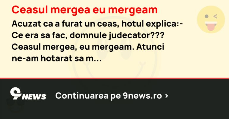Ceasul mergea eu mergeam