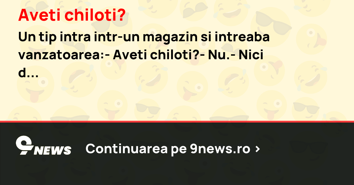 Aveti chiloti?