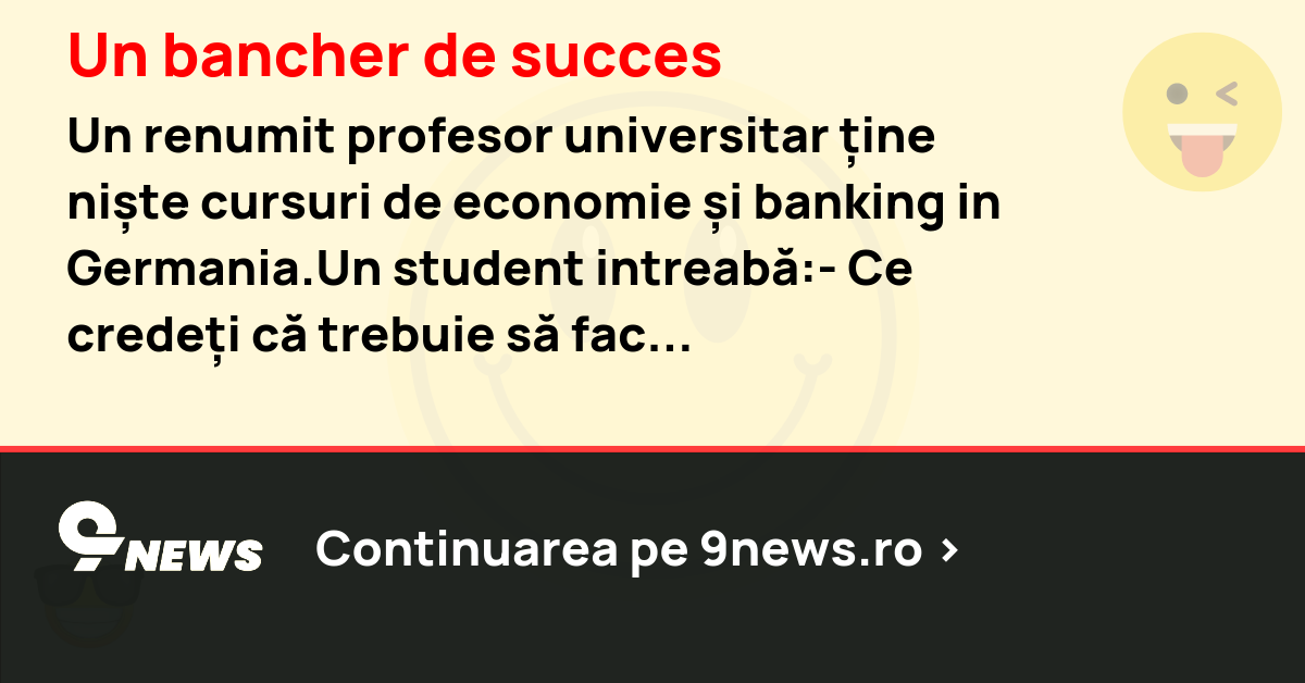 Un bancher de succes