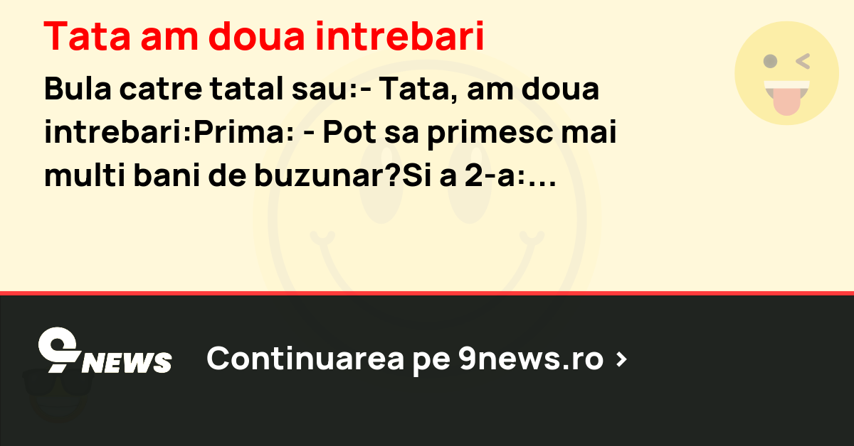 Tata am doua intrebari