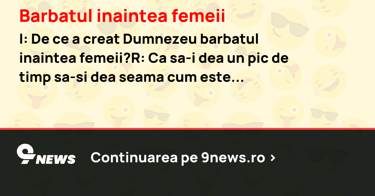 Barbatul inaintea femeii