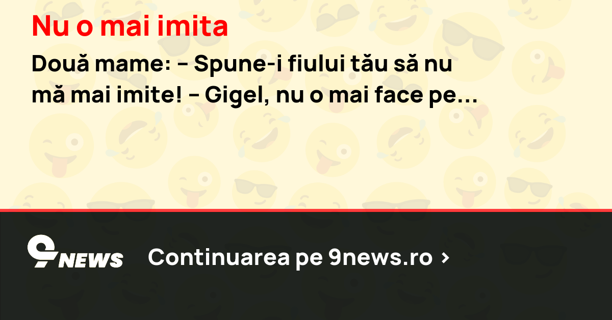 Nu o mai imita