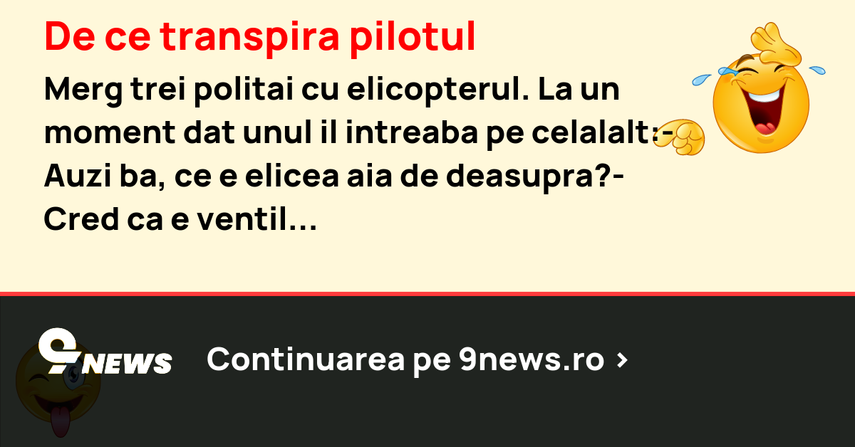 De ce transpira pilotul