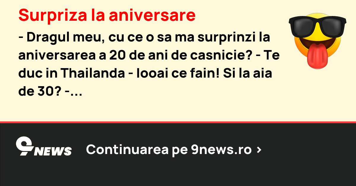 Surpriza la aniversare