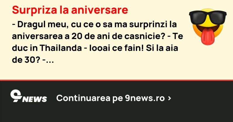 Surpriza la aniversare