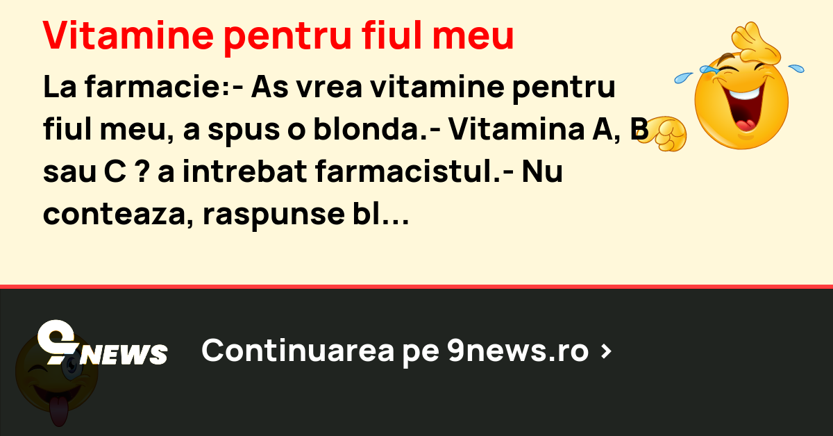 Vitamine pentru fiul meu