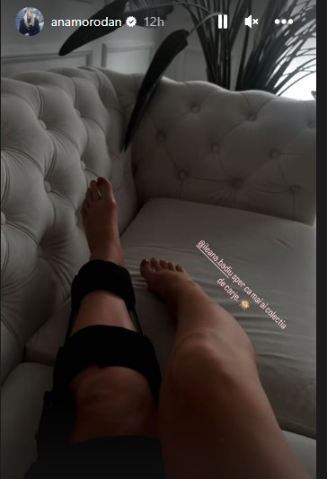 Ana Morodan, o lună cu peripeții. Contesa digitală s-a pozat în cârje în fața spitalului