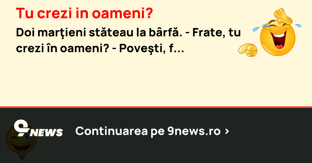Tu crezi in oameni?