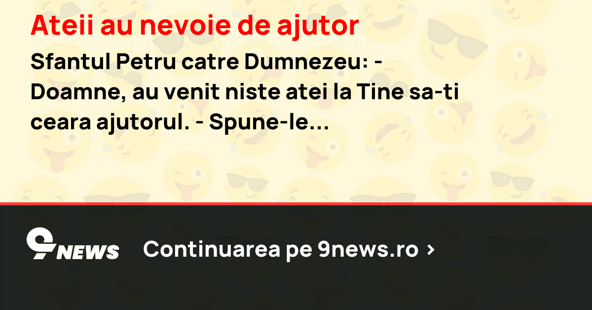 Ateii au nevoie de ajutor