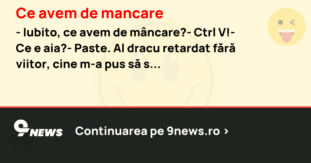 Ce avem de mancare