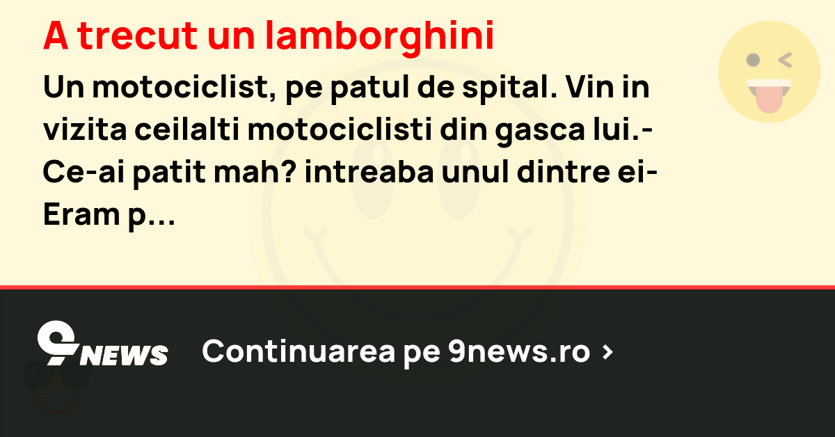 A trecut un lamborghini